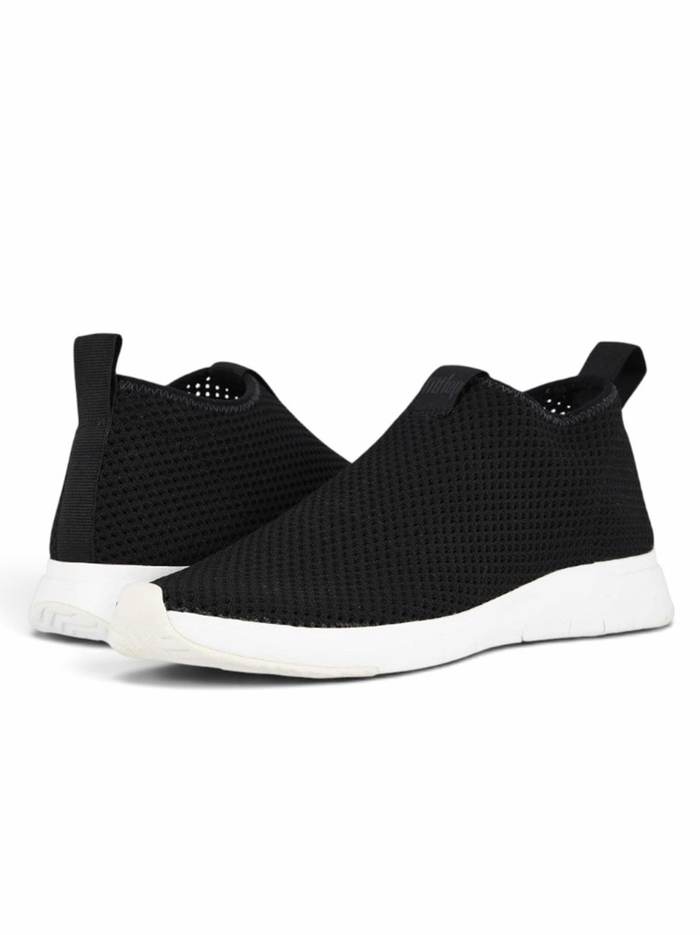 FitFlop Black Airmesh Slip-On Sneakers Size 7.5 NIB APMA
